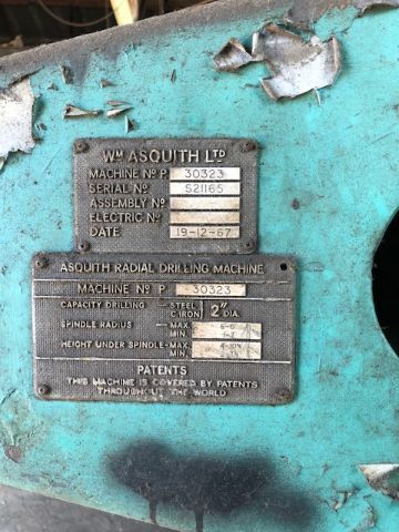 1967 ASQUITH 5RMB Drills, Radial | Excel Machinery Marketing